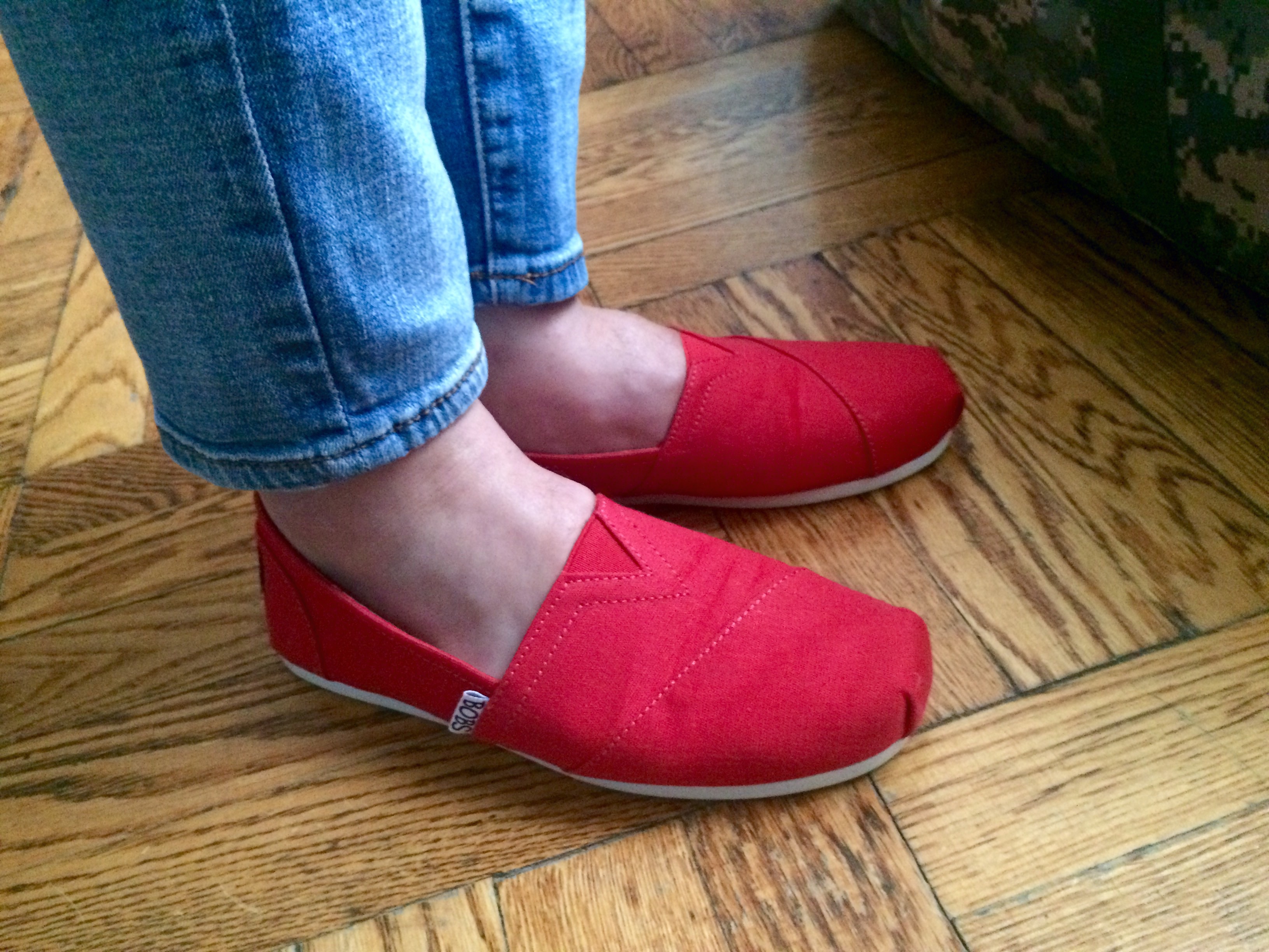 red bobs shoes
